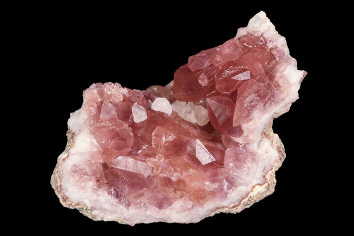 Pink Amethyst with Calcite (NEW FIND) - Argentina #84500